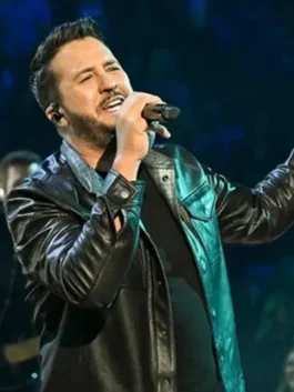 Luke Bryan Black Leather Jacket
