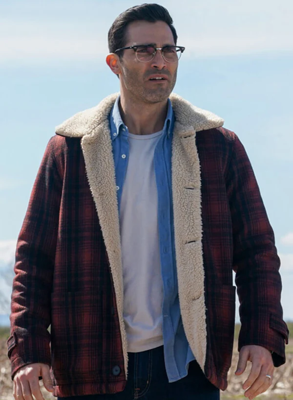 Clark Kent Plaid Sherpa Jacket