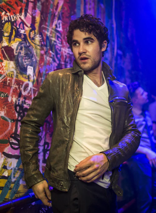 Darren Criss Black Leather Jacket