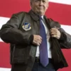 donald-trump-brown-bomber-leather-jacket