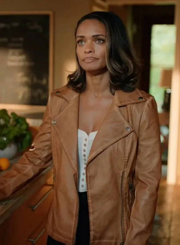 Kaia Bryant Brown Leather Jacket