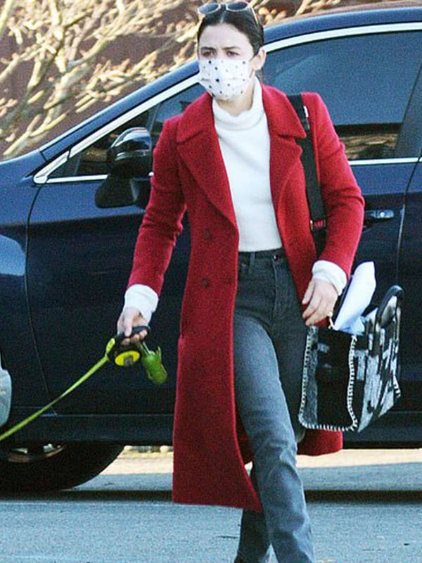Lucy Hutton Red Wool Coat