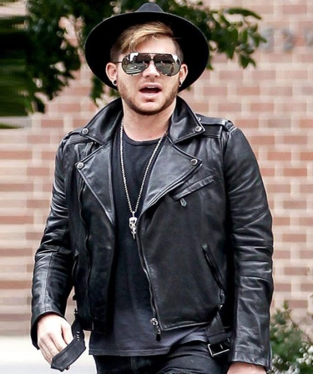 Adam Lambert Black Leather Jacket
