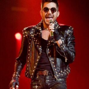Adam Lambert Studded Leather Jacket