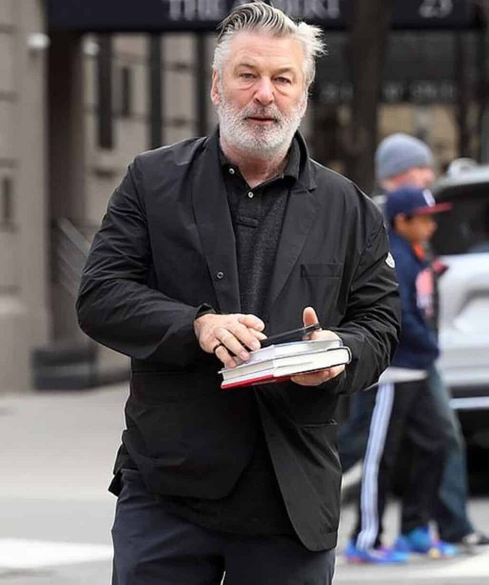 Alec Baldwin Black Cotton Jacket