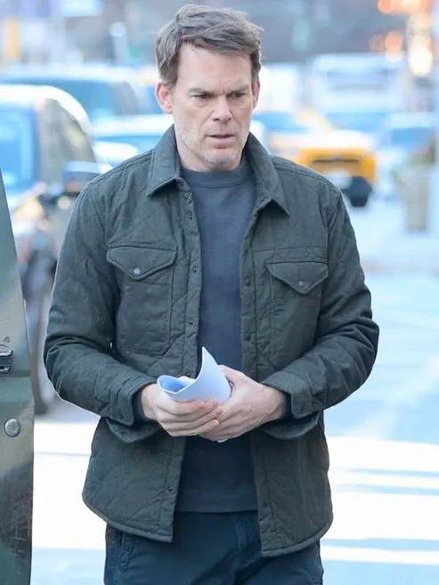 Dexter Morgan Grey Quilted Jacket