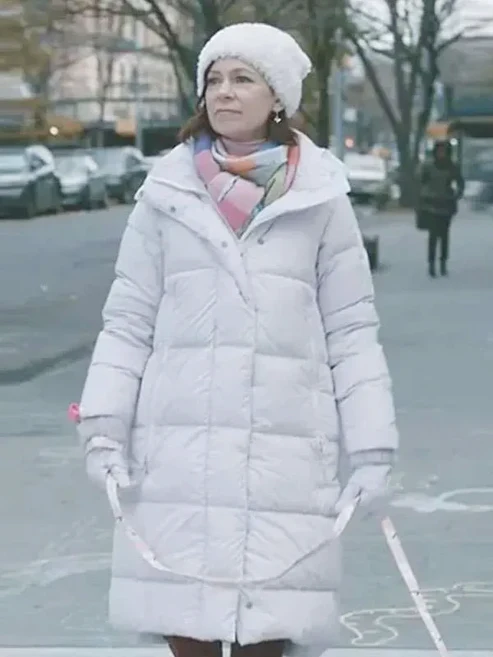 Carrie Preston White Puffer Coat