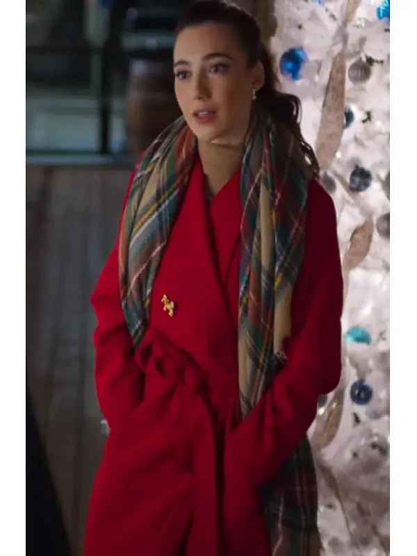 Natalie Dreyfuss Red Christmas Coat