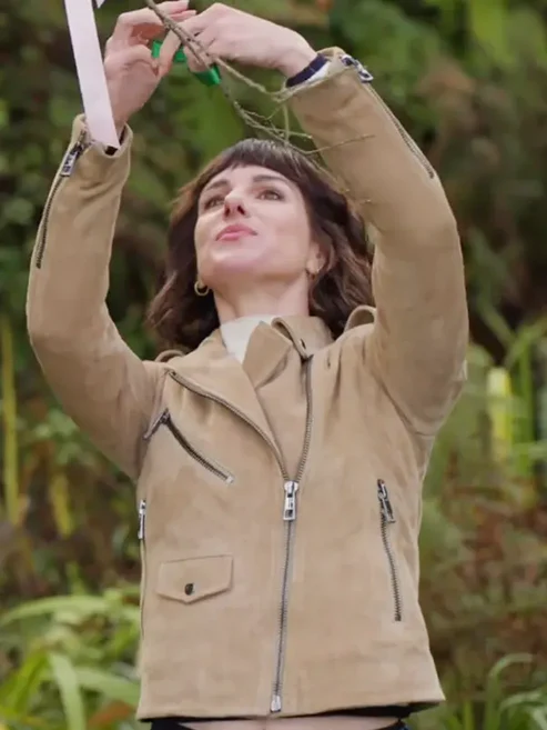 Shenae-Grimes-Beech-Love-Of-The-Irish-2025-Suede-Biker-Jacket