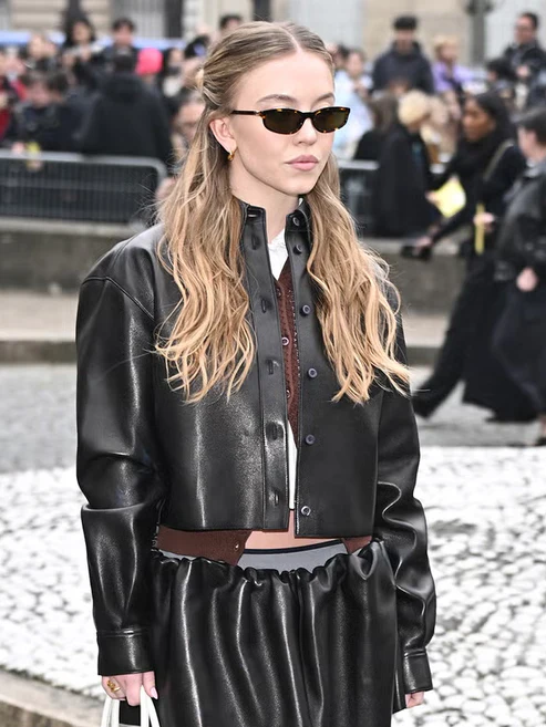 Sydney Sweeney Black Fashion Jacket