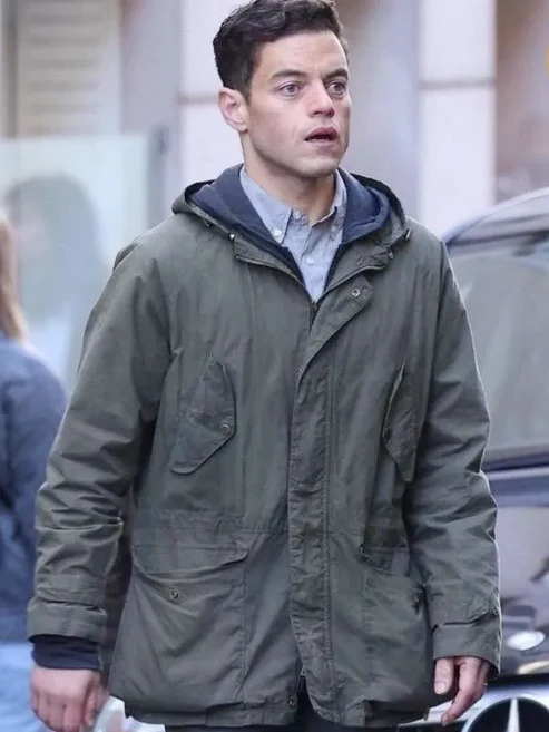 Rami Malek Green Hooded Jacket