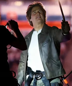 Tom Cruise Paris Olympics 2024 Leather Jacket