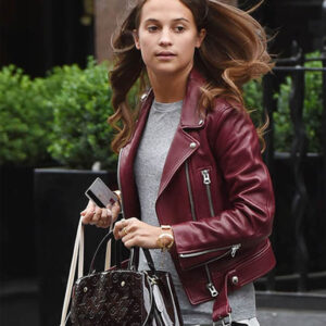 alicia-vikander-maroon-leather-jacket-wear-300x300