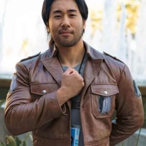Attack on Titan Brown Leather Jacket