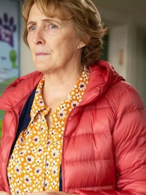 shop-bad-sisters-s02-fiona-shaw-red-puffer-jacket-300x400