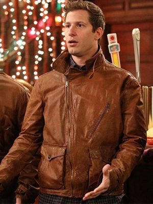 Jake Peralta Brown Leather Jacket