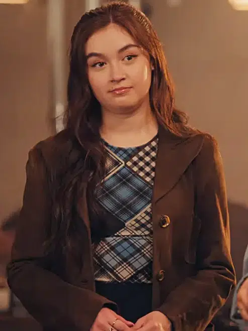 XO Kitty Anna Cathcart Brown Suede Coat