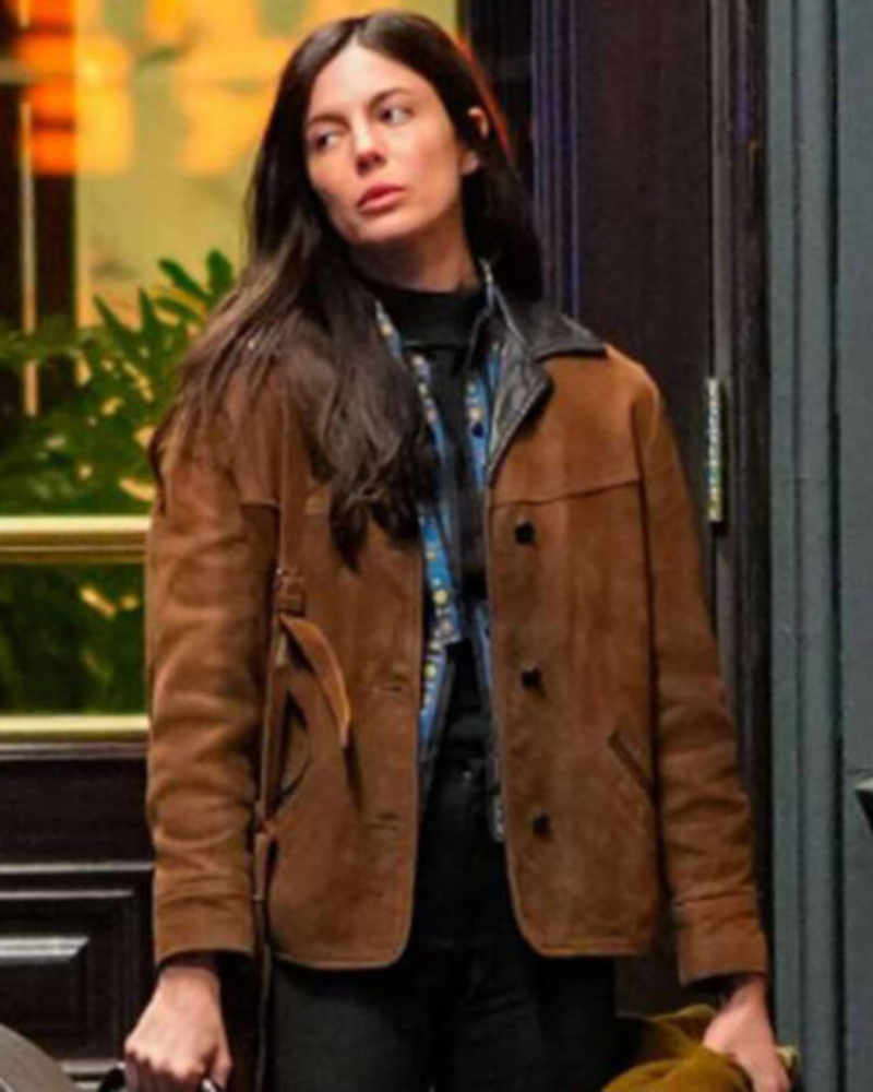 A Complete Unknown Monica Barbaro Brown Suede Leather Jacket | Women's Suede Jacket