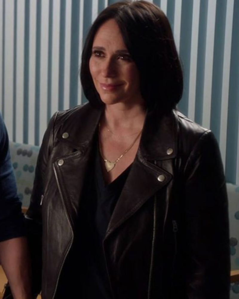 9-1-1 Jennifer Love Hewitt Black Leather Jacket | Maddie Kendall Moto Jacket
