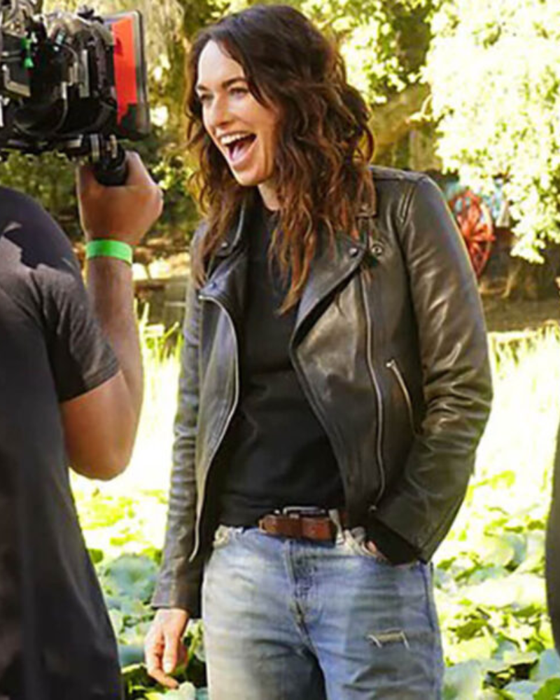 9 Bullets Lena Headey Black Biker Leather Jacket | Gypsy Leather Jacket