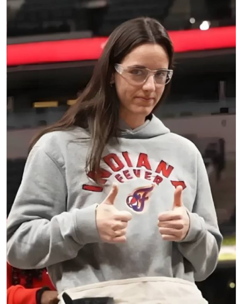 Caitlin Clark Indiana Fever Grey Wool Hoodie