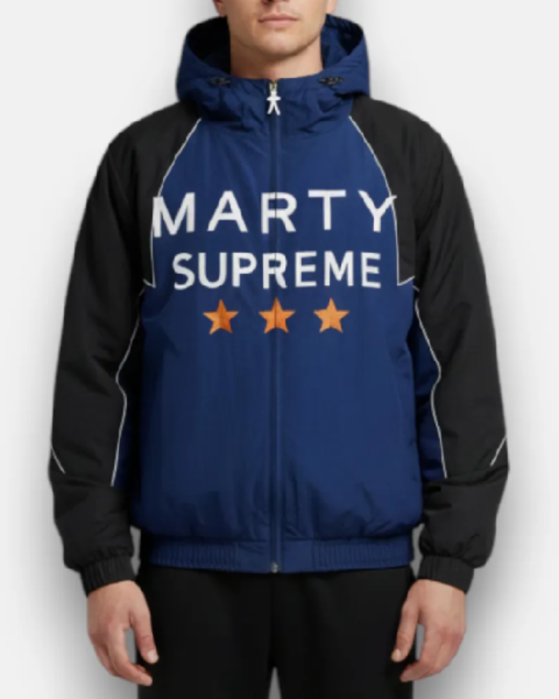 Marty Supreme Blue Zip-Up Jacket